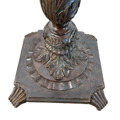 Faux Bronze Floor Lamp with Carved Detail, Sku 033118