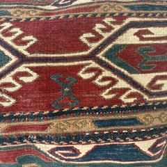 Kilim Pillow, Small Rectangle, Red, Blue, Beige, Cream, Down Filled, Sku: 033135
