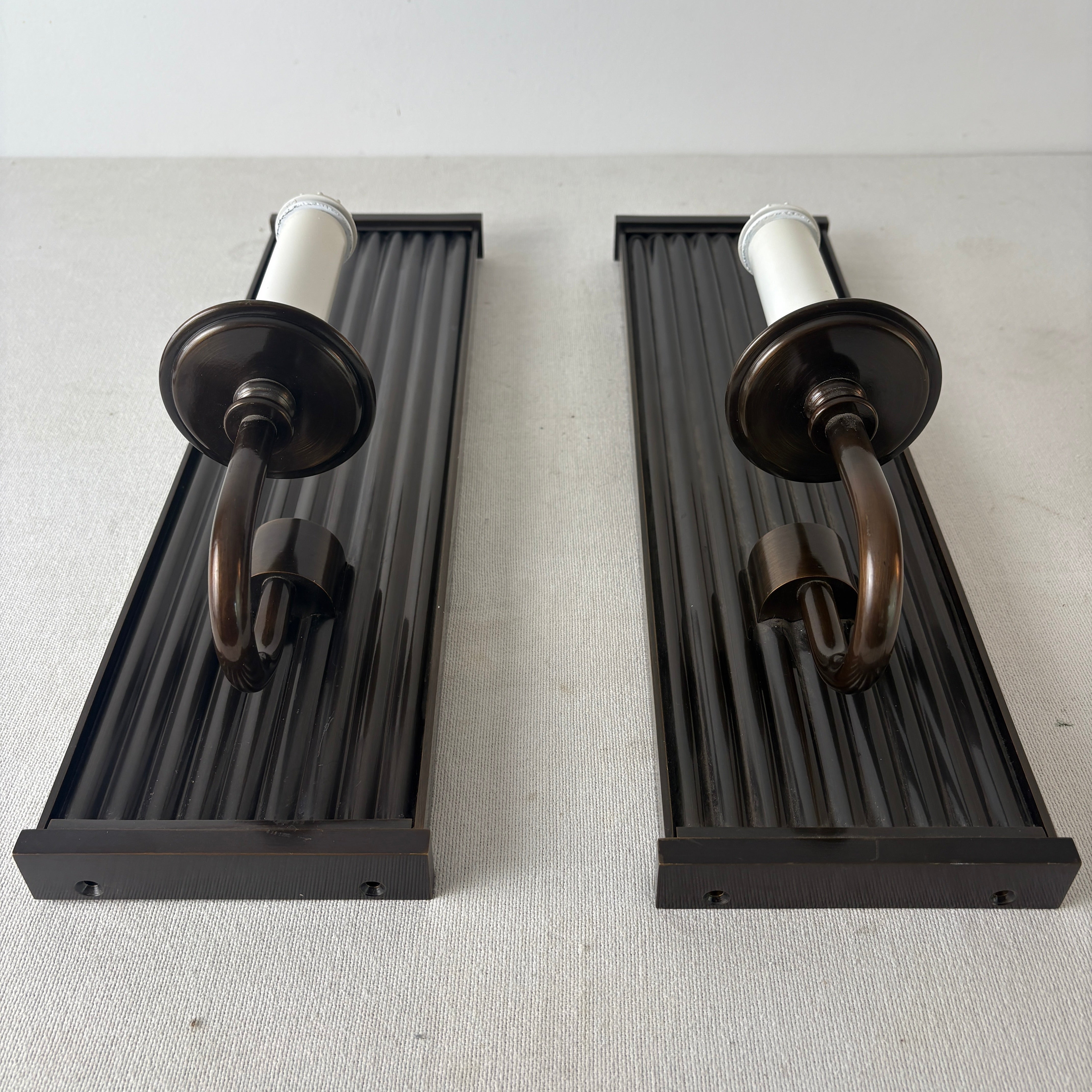 Louis & Baldinger & Sons Bronze Sconces, Sku 033149