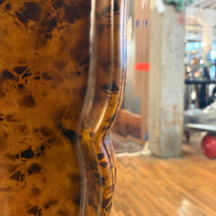 Large Ornate Faux Burled Wood Mirror with Scalloped Frame, Sku: 033273