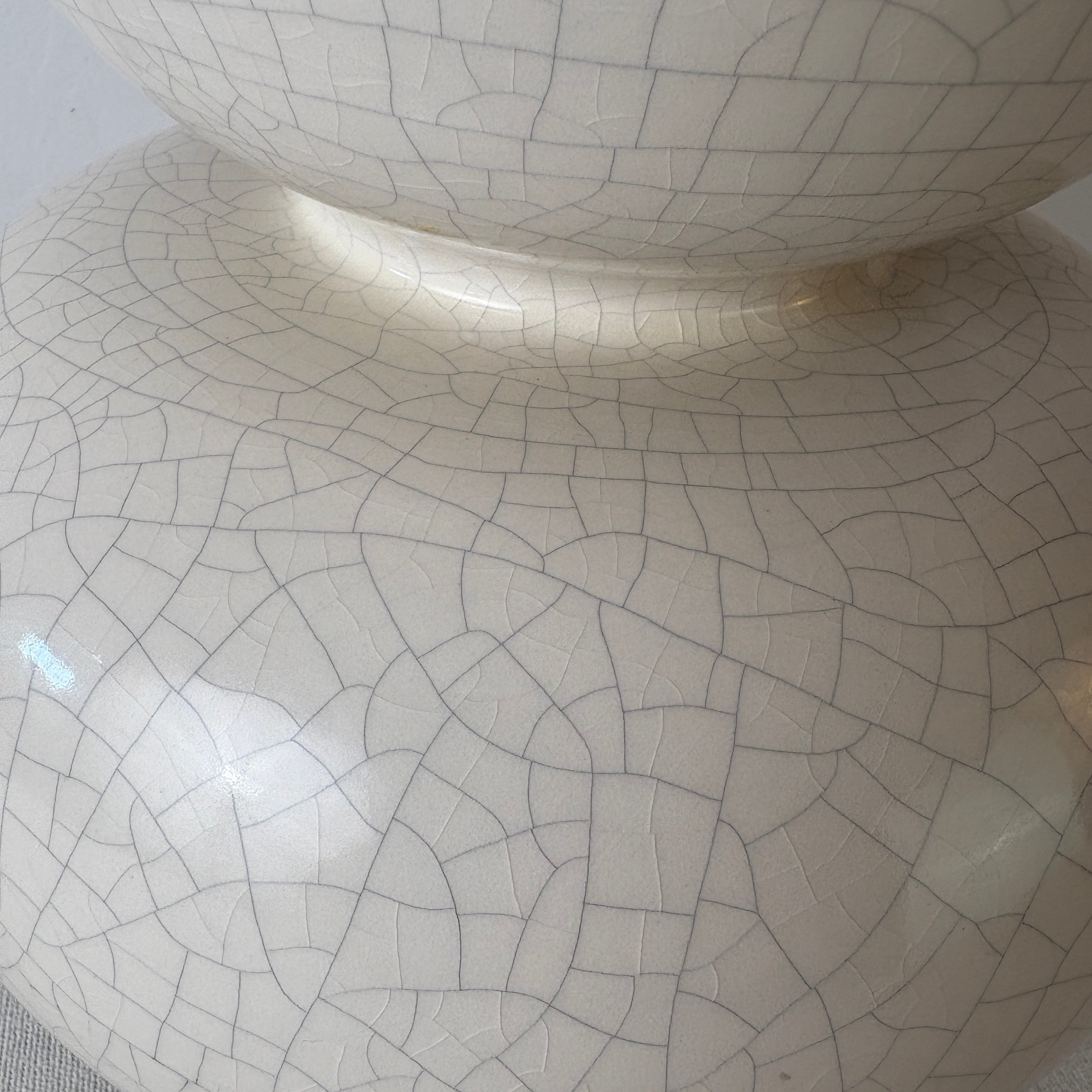 Ceramic Gourd Table Lamp With Crackle Finish, Sku 033146
