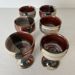 Set of 6 Pottery Goblets, Sku 033013
