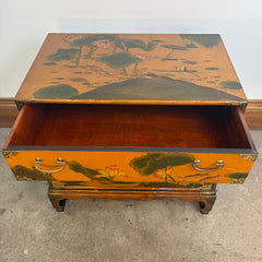 Mini Chest of Drawers, Lotus Theme, Wood and Metal, Sku 033004
