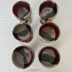 Set of 6 Pottery Goblets, Sku 033013