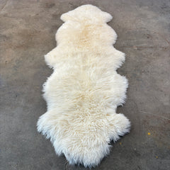 Double Sheep Pelt Rug, Ivory, Sku 033240
