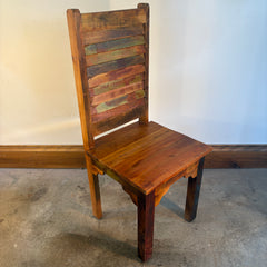 Shutter Back Style Side Chairs Primitive Reclaimed Wood, Handcrafted, Set of 4, Sku 033261