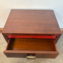 Chest of Drawers/Nightstands Bolier & Co. Decca Home Large Rectangle Drawer pulls & Slim Red Drawer, Sku 033235