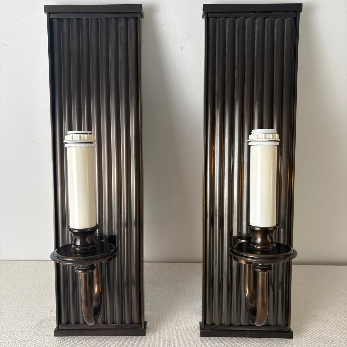 Louis & Baldinger & Sons Bronze Sconces, Sku 033149