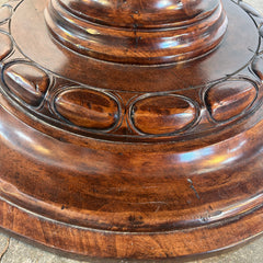 Bausman & Co. Parquet Style Top on Turned Single Pedestal Base, Sku 033231