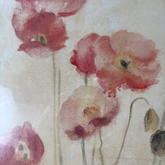 Poppy Art Print Under Glass in Frame, Sku: 033140