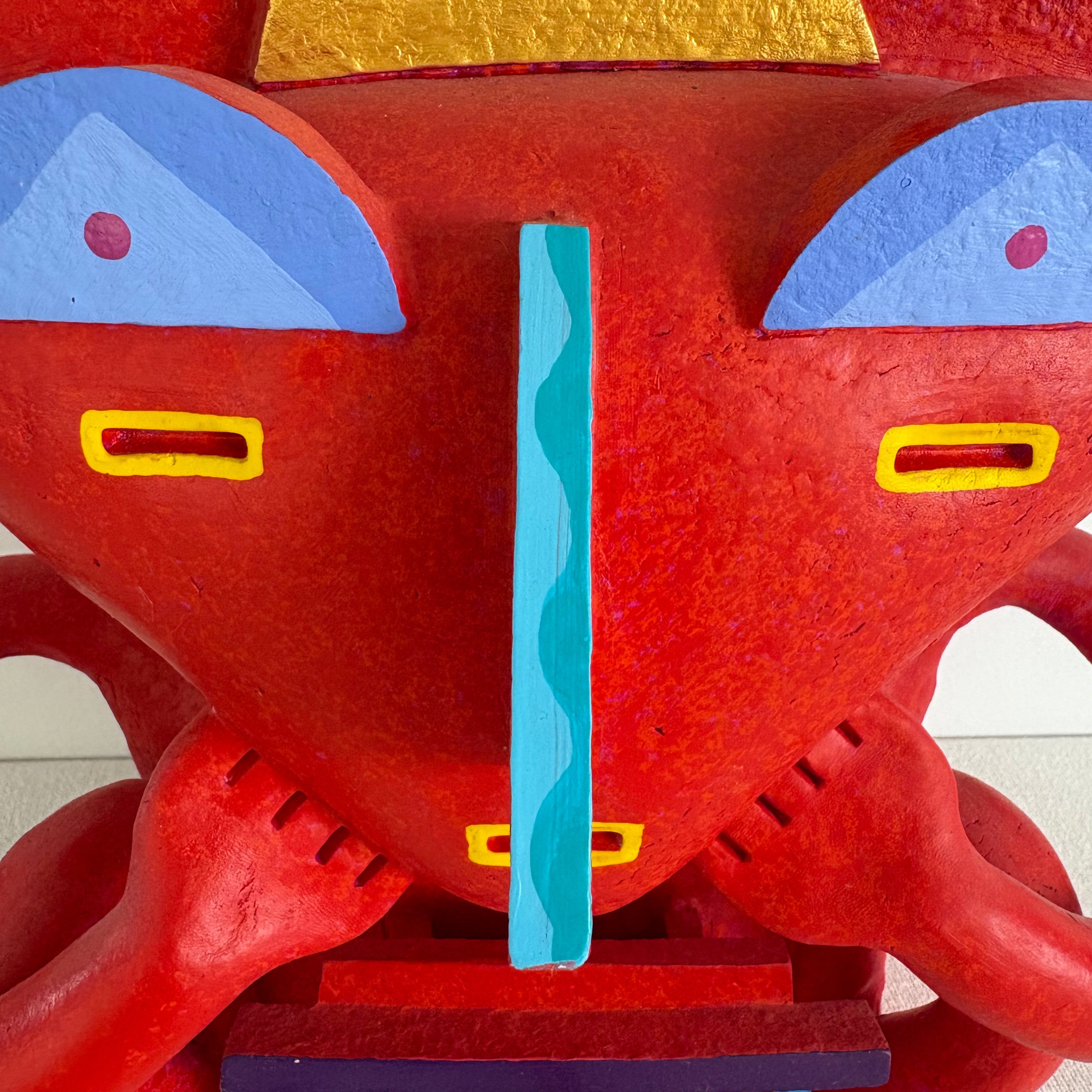 Ceramic created and painted by Max Lehman, Red Ground Color