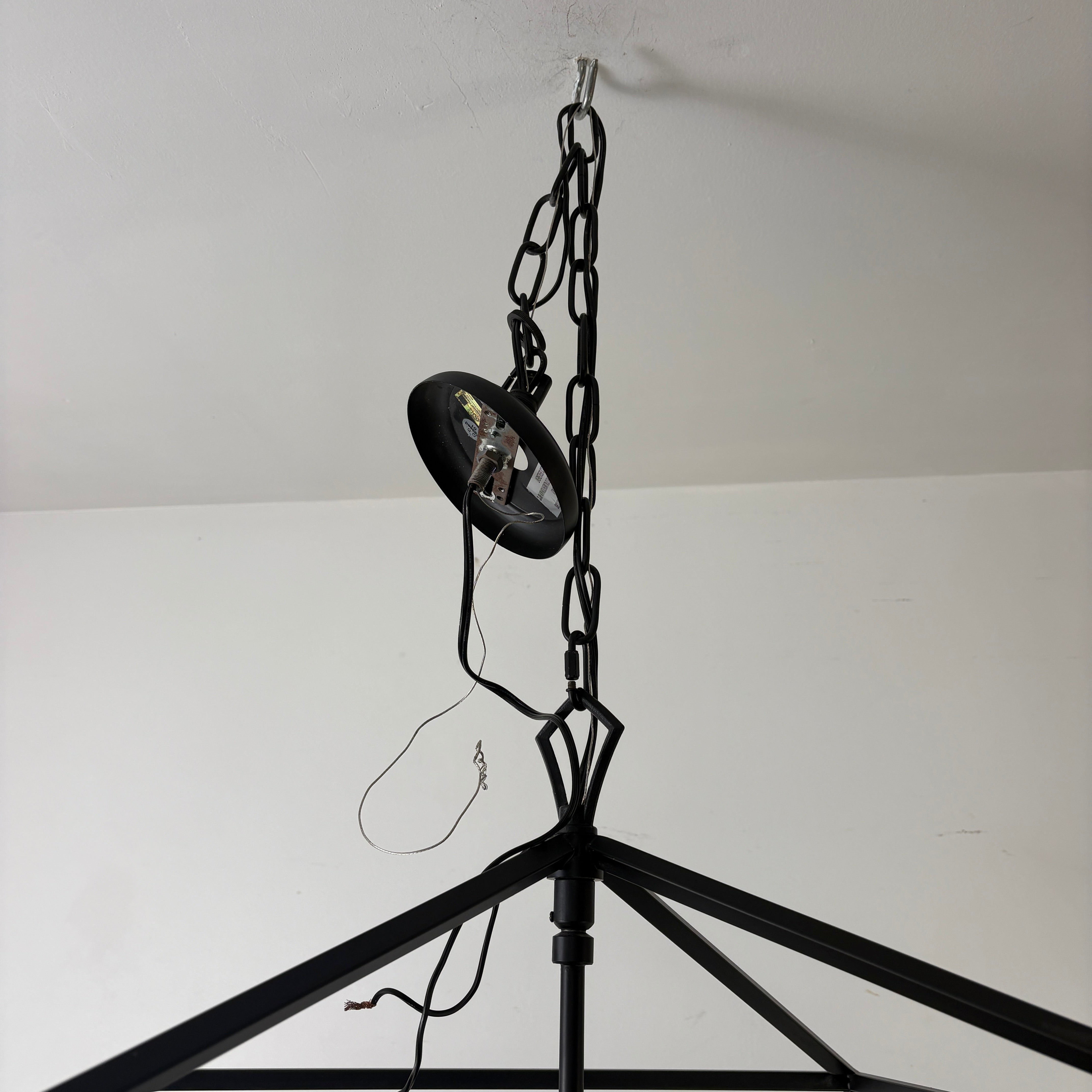 Arhaus Black Finish Metal Lantern Style Pendant, 4 Bulb, Sku :033167