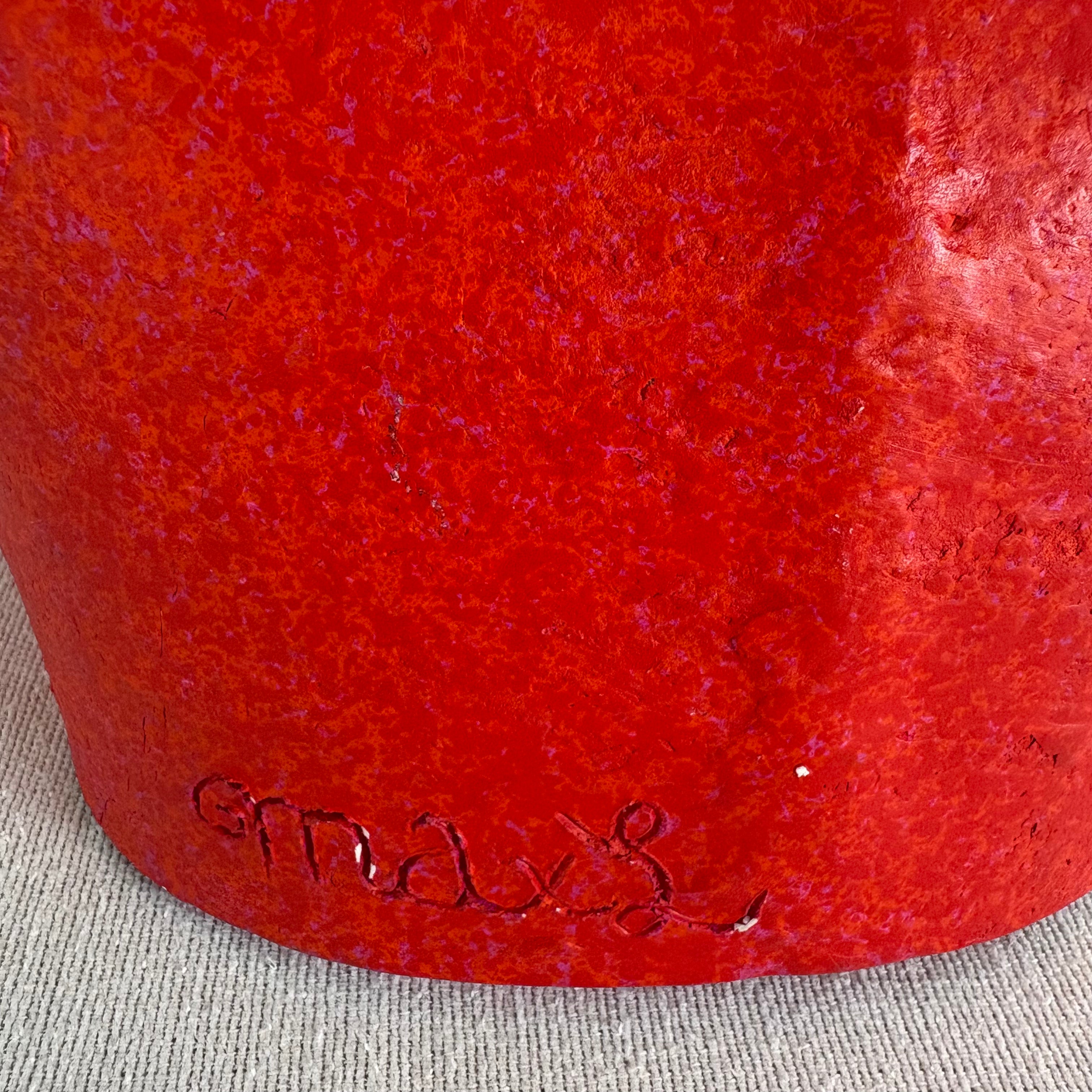 Ceramic created and painted by Max Lehman, Red Ground Color