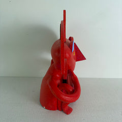 Ceramic created and painted by Max Lehman, Red Ground Color