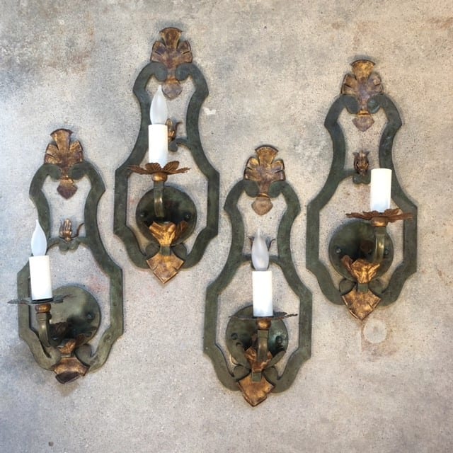 Green Gold Wall Sconces