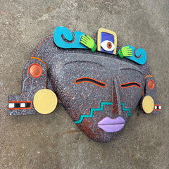 Ceramic created and painted by Artist Max Lehman, Grey Ground Color. Sku, 032984