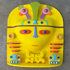 Ceramic created and painted by Max Lehman, Yellow Ground Color. Sku, 032985