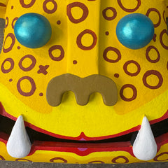 Ceramic created and painted by Max Lehman, Leopard. Sku, 032986