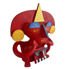 Ceramic created and painted by Max Lehman, Red Ground Color