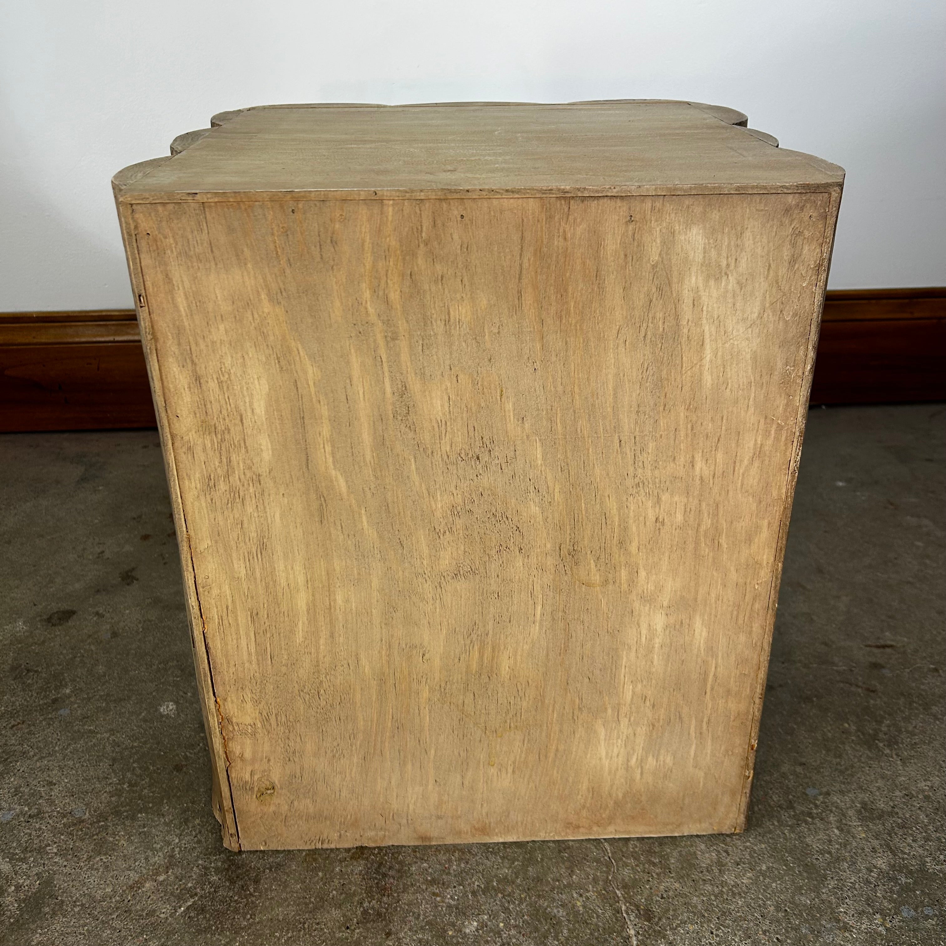 Rustic Log Cabinet with Drawer and Bronze Pulls, Natural Stain