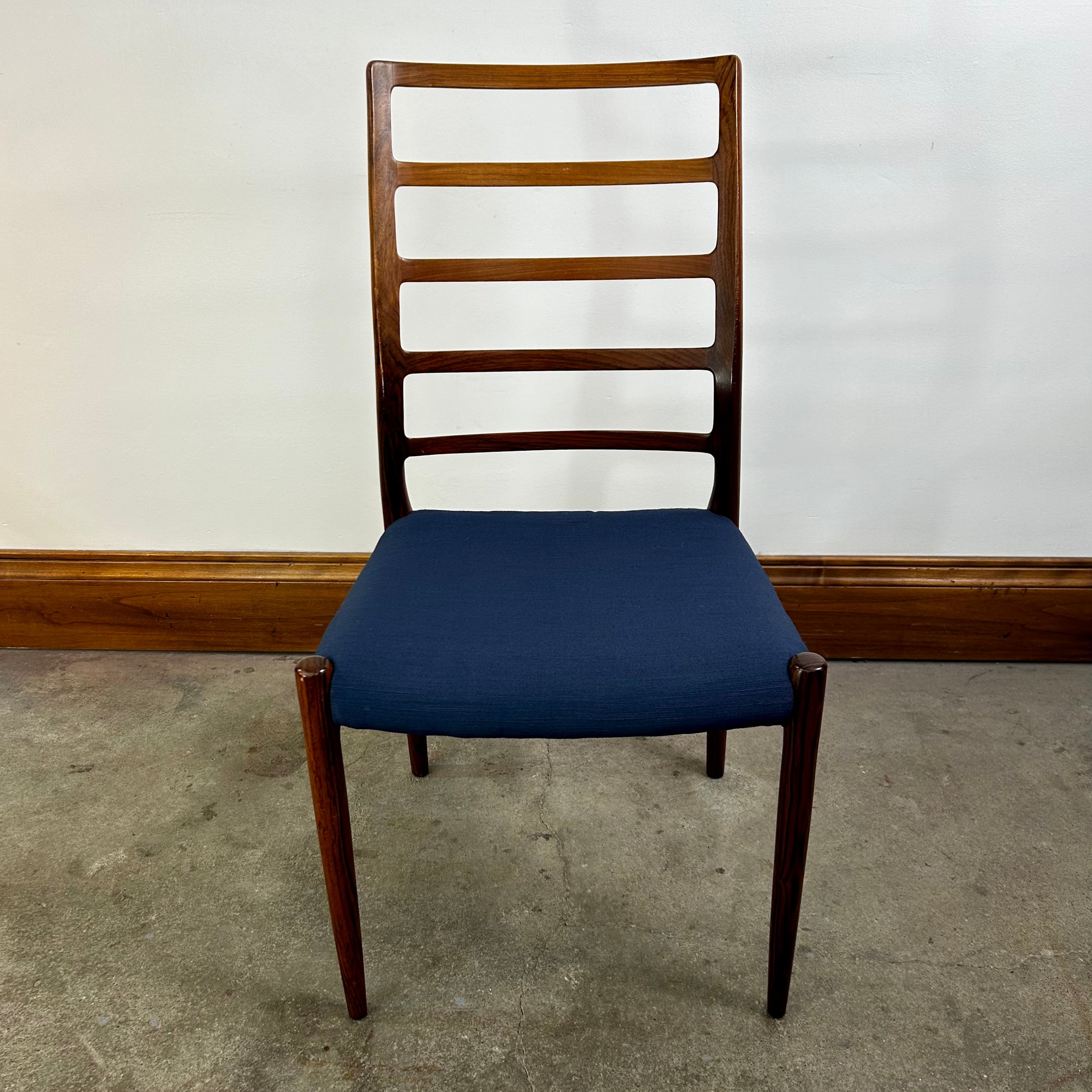 Teak Dining or Accent Chair, Vintage, Upholstered Seat