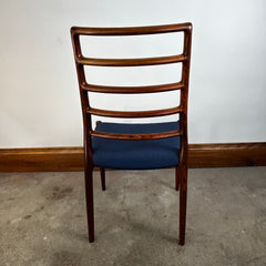 Teak Dining or Accent Chair, Vintage, Upholstered Seat