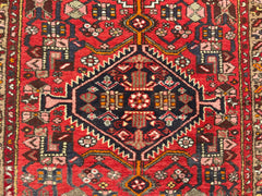 Area Rug, 100% Wool Persian Heriz Rug Bright Red, Taupe, Navy, Sku: 033321