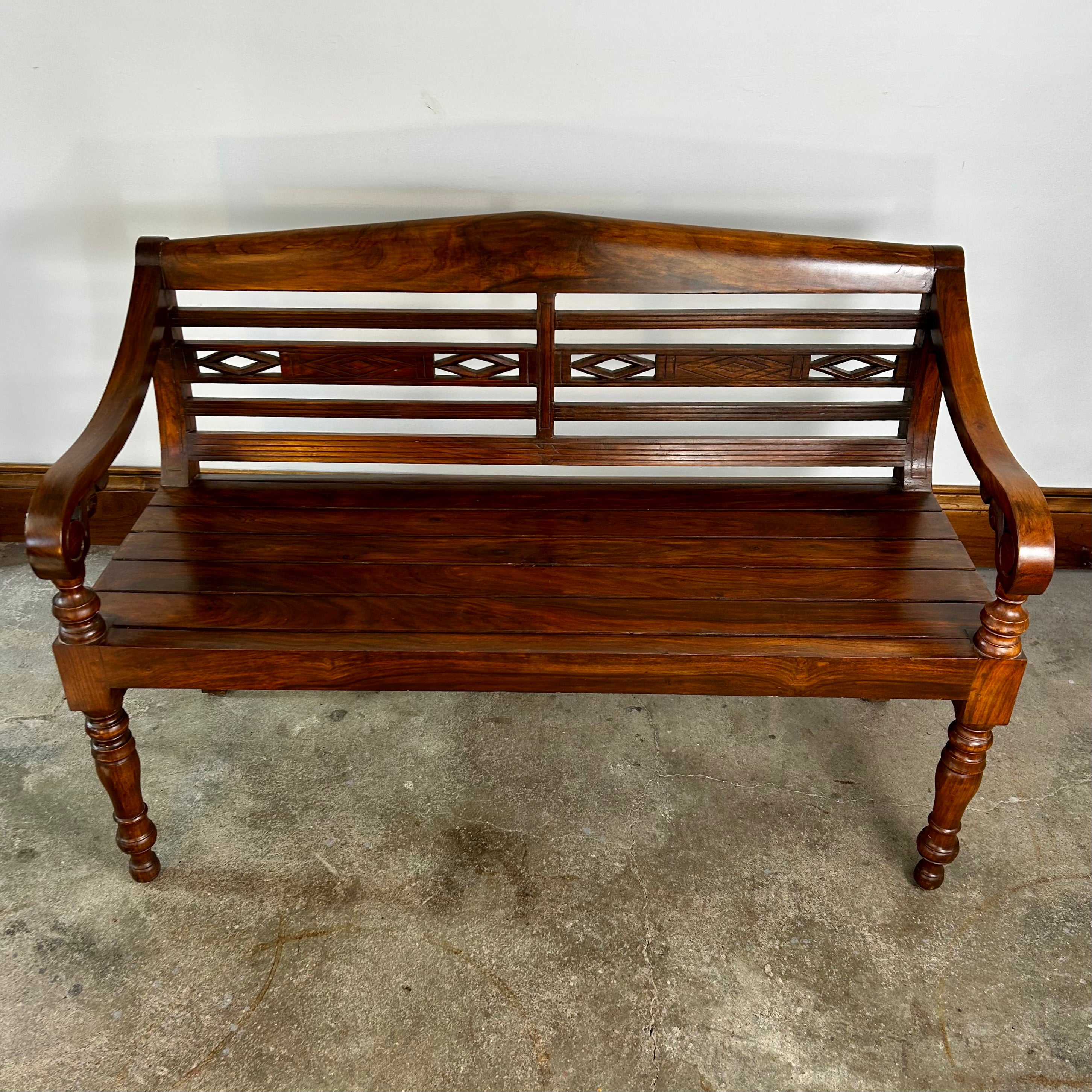 Bench, Walnut, Traditional, Solid Wood