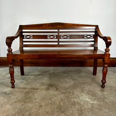 Bench, Walnut, Traditional, Solid Wood