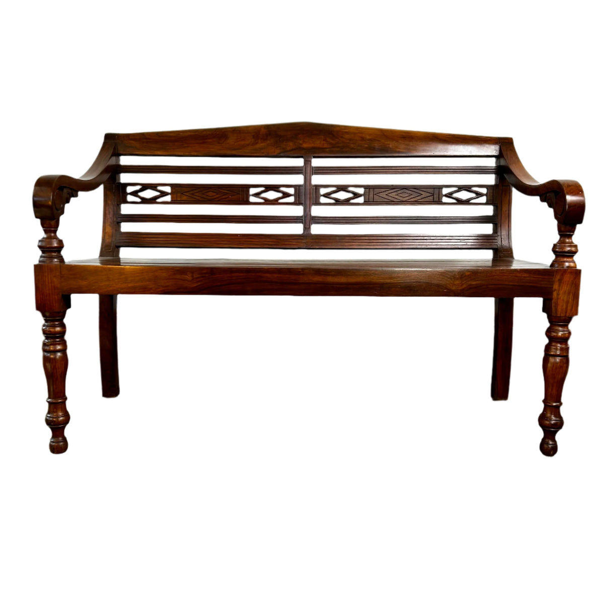 Bench, Walnut, Traditional, Solid Wood