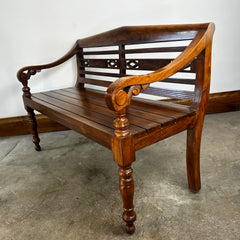 Bench, Walnut, Traditional, Solid Wood