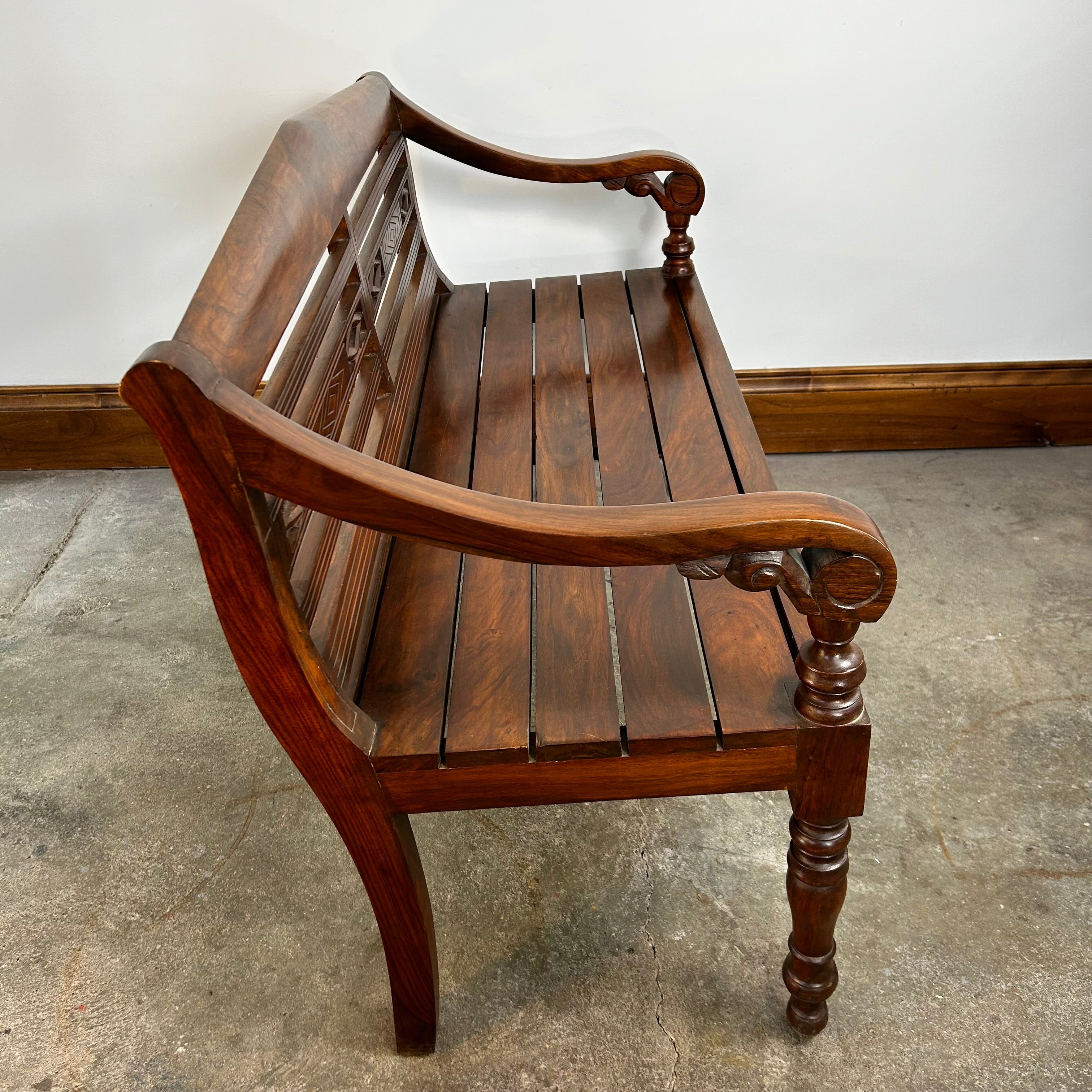 Bench, Walnut, Traditional, Solid Wood