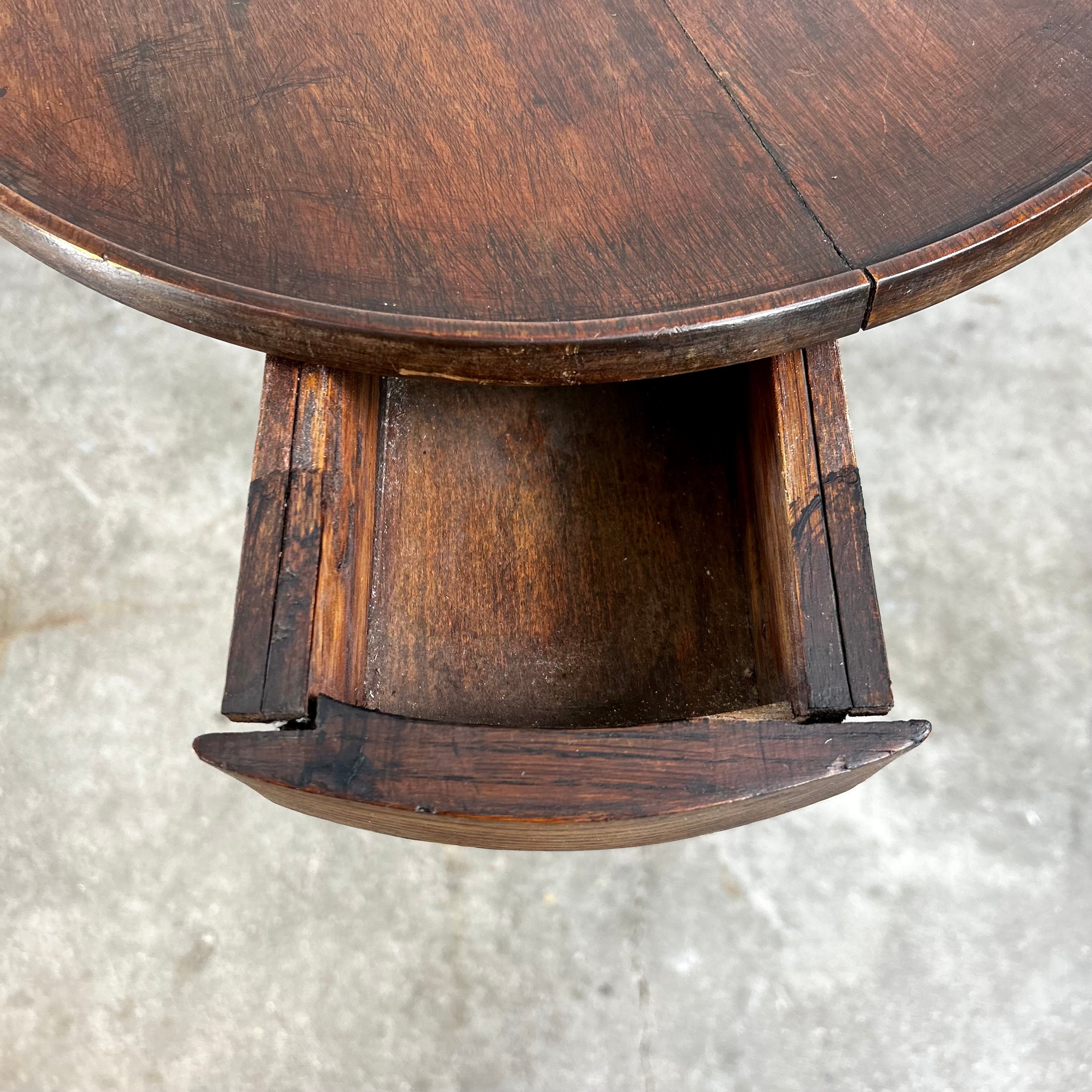 Accent Table, Vintage, Small, Solid Wood, Three-Drawer