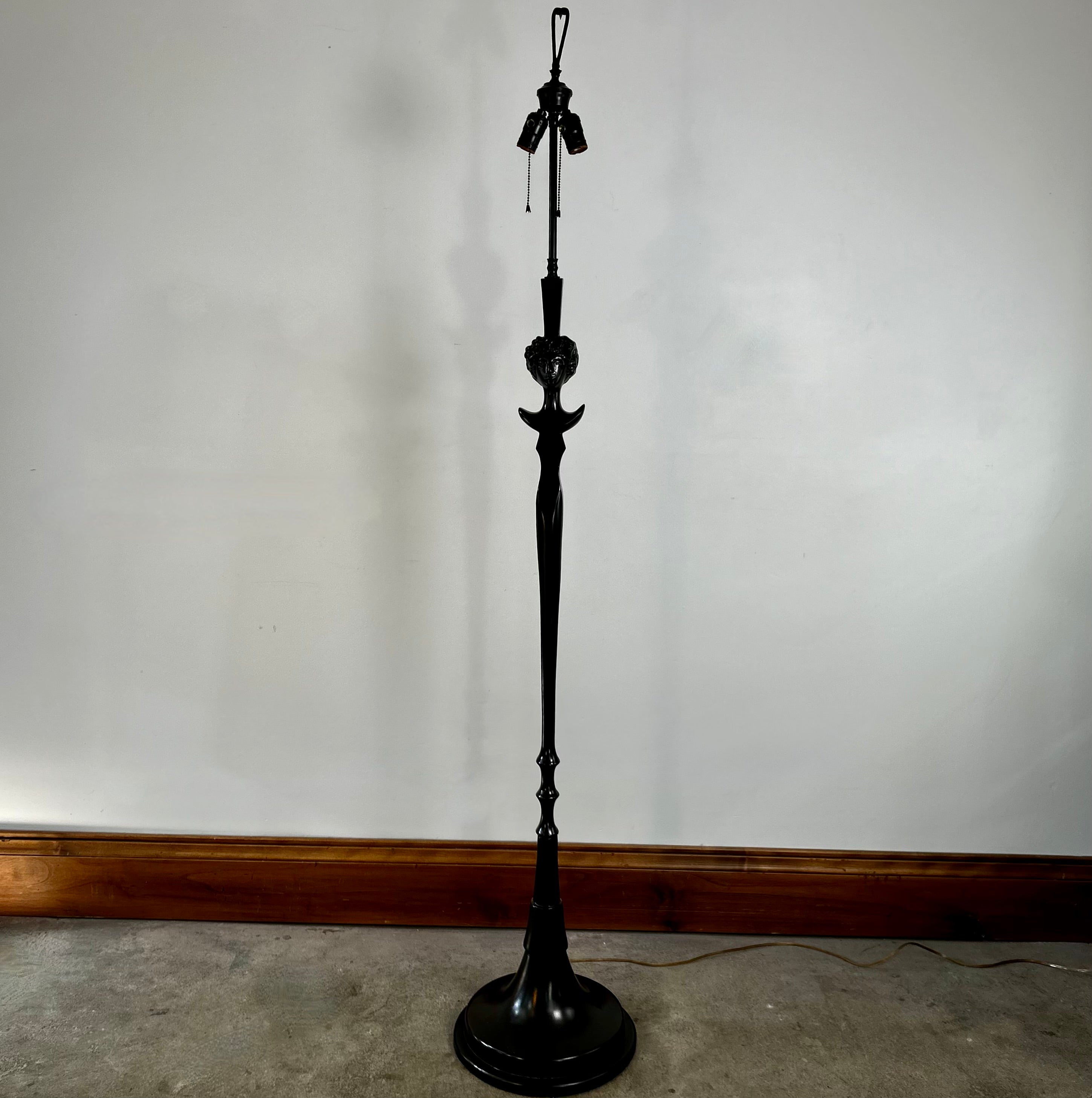 Alberto Giacometti Floor Lamp, Bronze, Double Socket