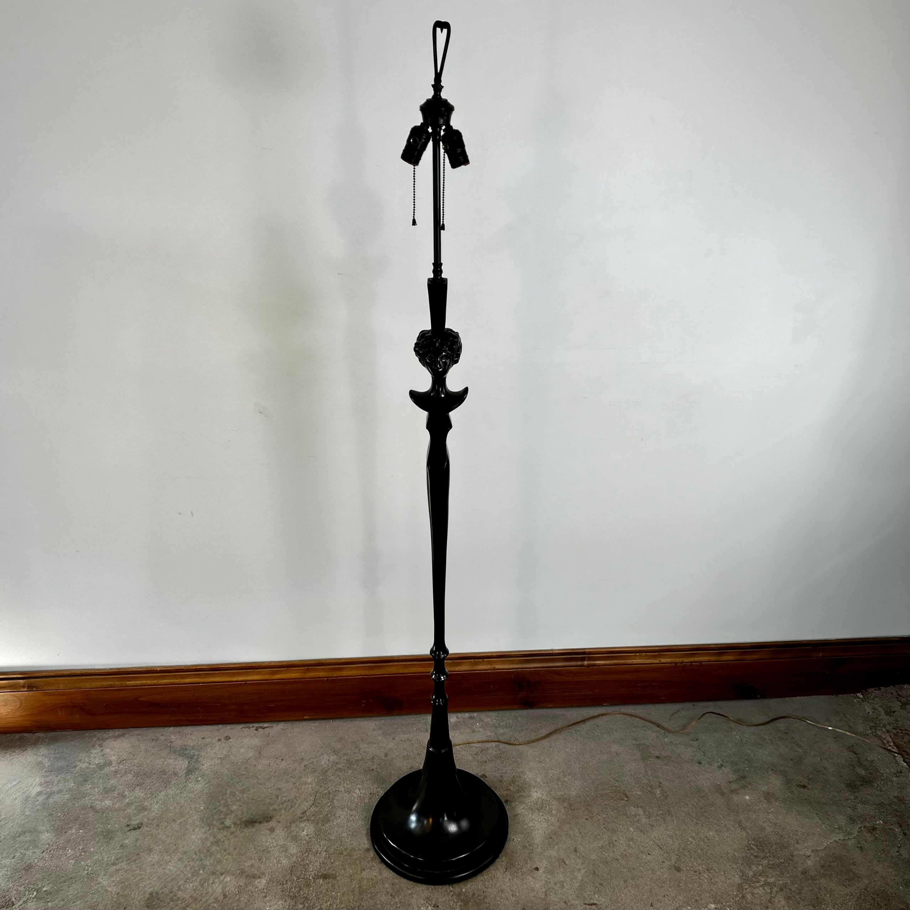 Alberto Giacometti Floor Lamp, Bronze, Double Socket