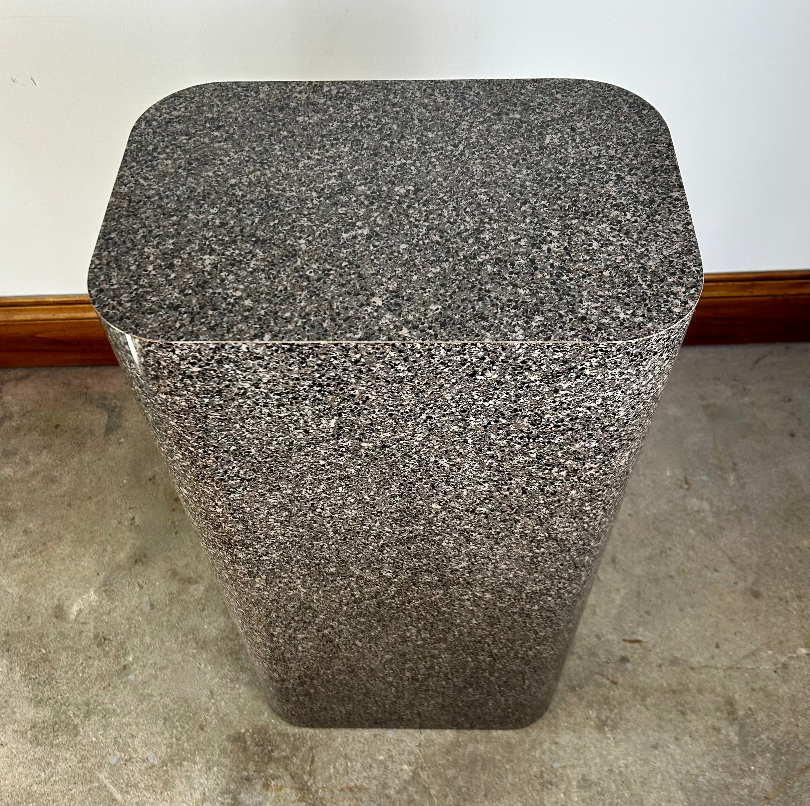 Pedestal in Formica with a Granite-Look, Rectangle Shape