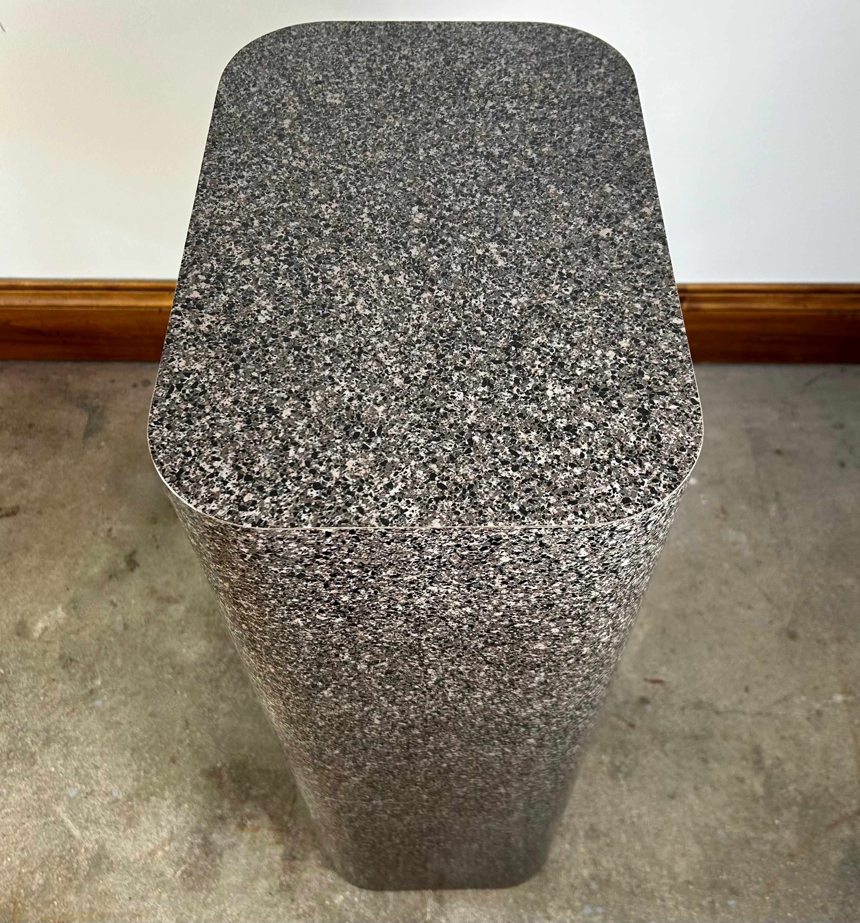 Pedestal in Formica with a Granite-Look, Rectangle Shape