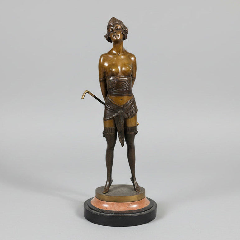 Bronze Table Sculpture, "The Riding Crop", Austrian Artist Bruno Zach 1891-1935, sku: 032193