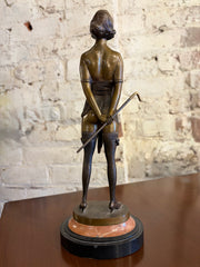 Bronze Table Sculpture, "The Riding Crop", Austrian Artist Bruno Zach 1891-1935, sku: 032193