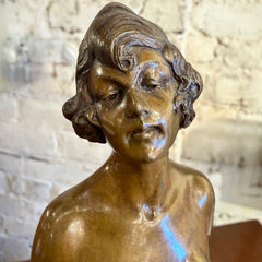 Bronze Table Sculpture, "The Riding Crop", Austrian Artist Bruno Zach 1891-1935, sku: 032193