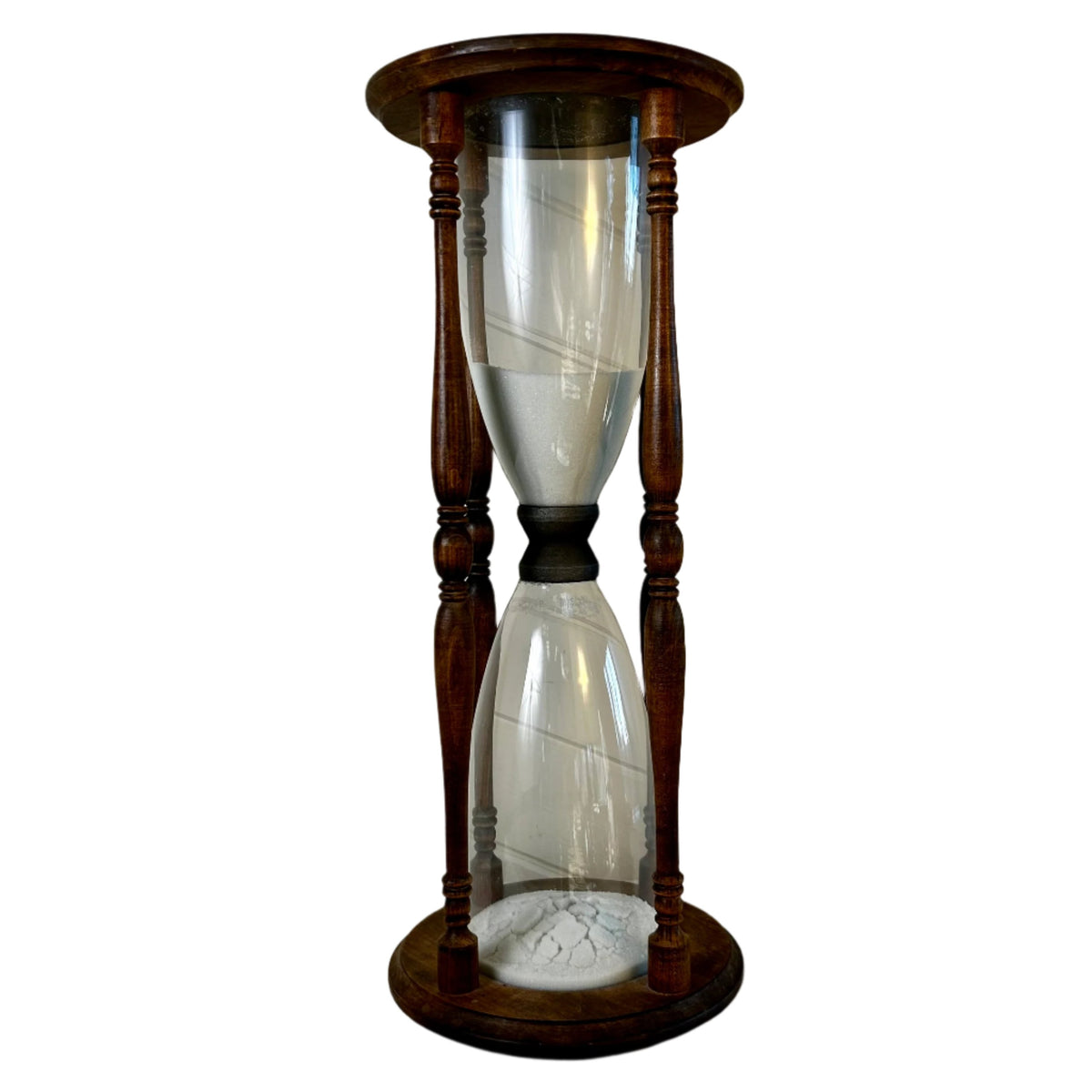 Vintage Blenko Hourglass Sand Timer with Wood Frame, Large, sku: S32182