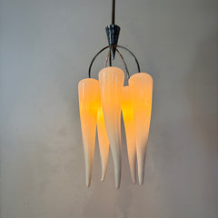Foscarini Chandelier, Murano Glass, Five Light, Milk Glass, sku: 033479