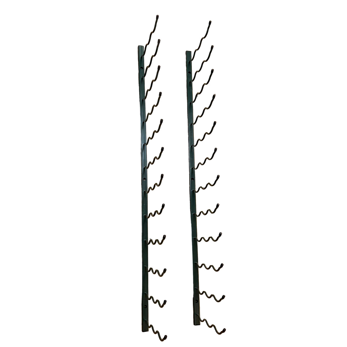 Wine Rack Brackets, Pair, Wall Mount, Steel, Dark Green Finish, sku: 033501