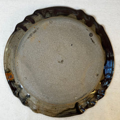 Blue & Green Glazed Ceramic Plate, Handmade, sku: S32288