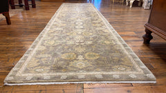 Tufenkian Tibetan Runner Rug, 100% Wool, Sage Green, Cream, Beige, Taupe, Sku: 033502