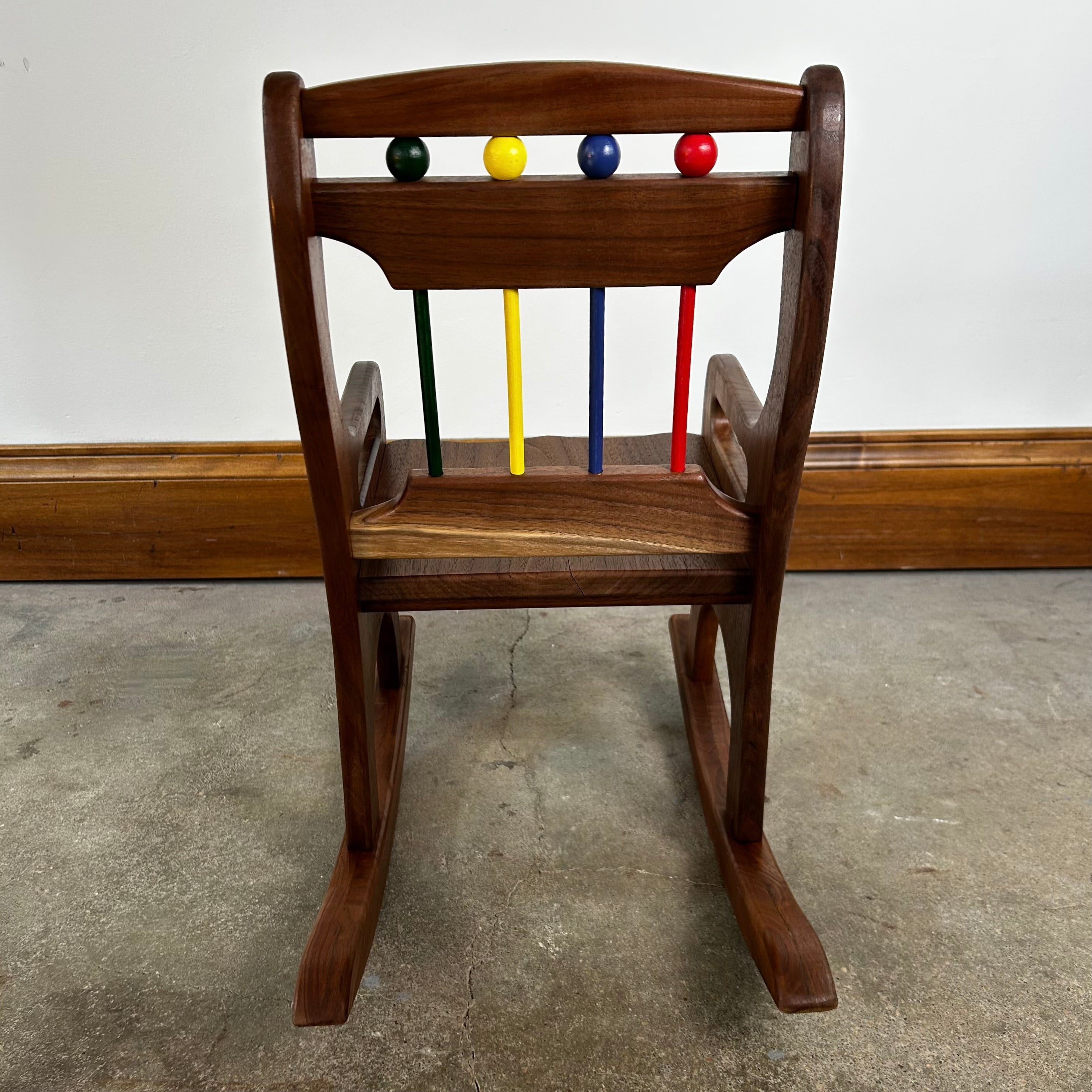 New! Child's Rocking Chair, Hand Crafted, Black Walnut