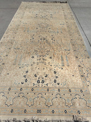 Large Area Rug, Iranian, 100% Wool, Beige, Cream, Blue, Sku: 033555