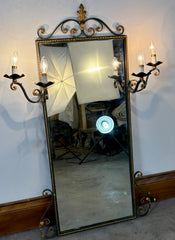 Wall Mirror with Ornate Frame, Side Lights, Sku: 033577