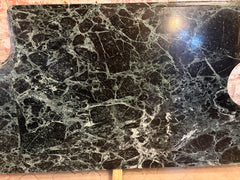 Green Marble Counter Top, Fluted Sink Hole, Double Beveled Edge, sku: 033593