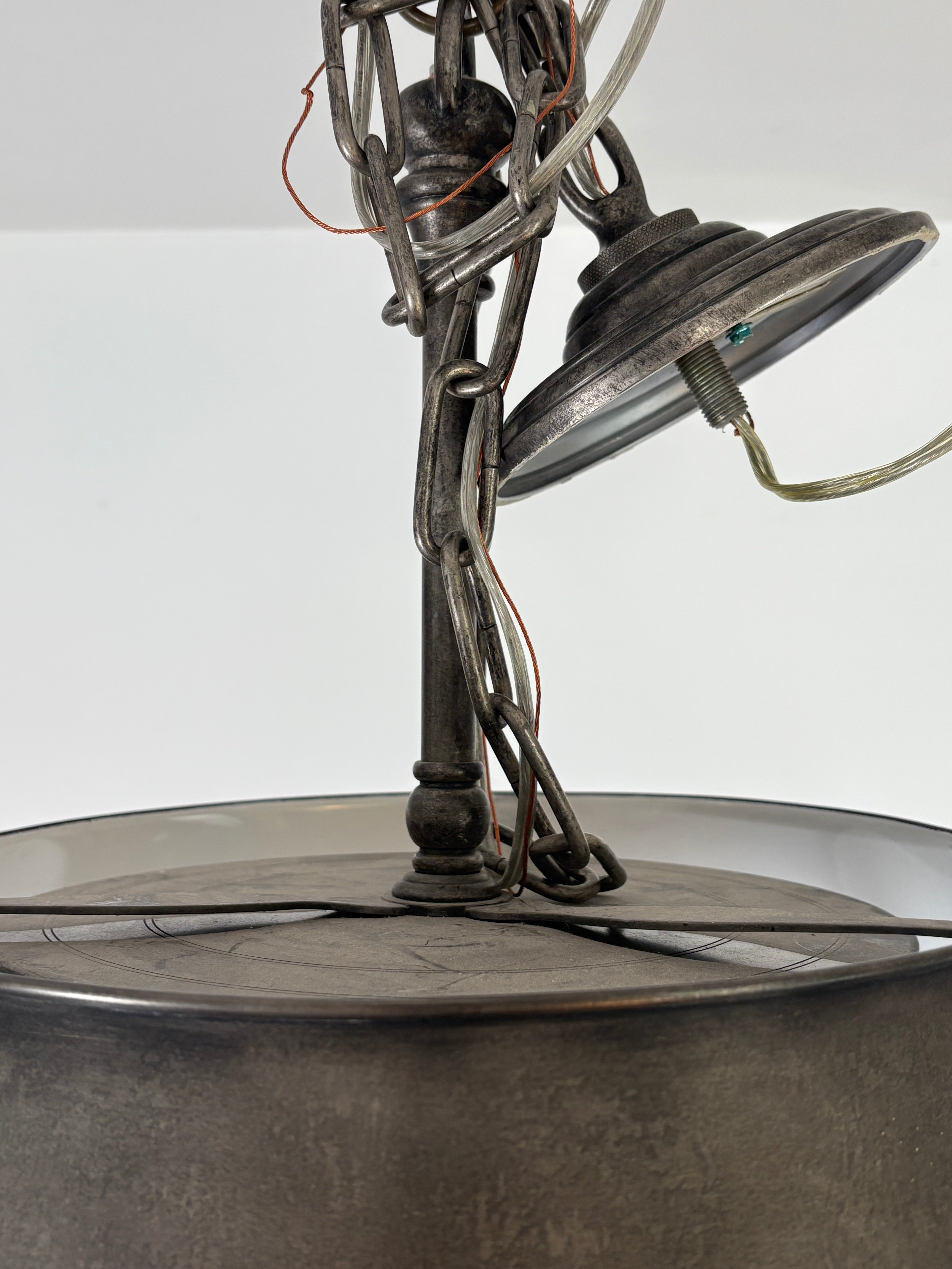 Visual Comfort 4 arm French Bouillotte Chandelier with metal shade